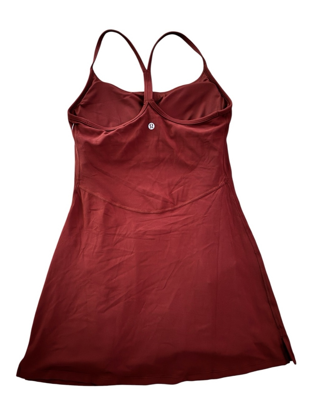 Lululemon Flow Y Dress Cranberry Charm NWT Built-In Shorts B/C Cup - Picture 2 of 16